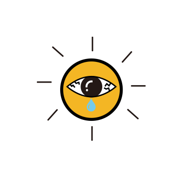 Icon of harmful light from sunlight-UV rays