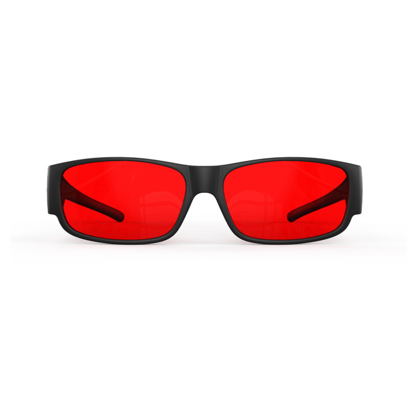 Night Ease™ Square Fitover Red lens glasses for sleep - Rectangular