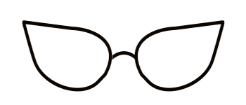 One of gloojo frame options of cat-eye frame