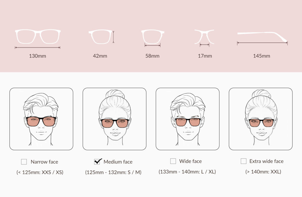 3067-Rose Relief™ Rectangle Pink Migraine Glasses – Black
