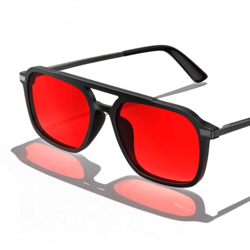 3093-Night Ease™ Oval Aviator Red Lens Glasses for Night – Black Gunmetal 3093-Night Ease™ Oval Aviator Red Lens Glasses for Night – Black Gunmetal