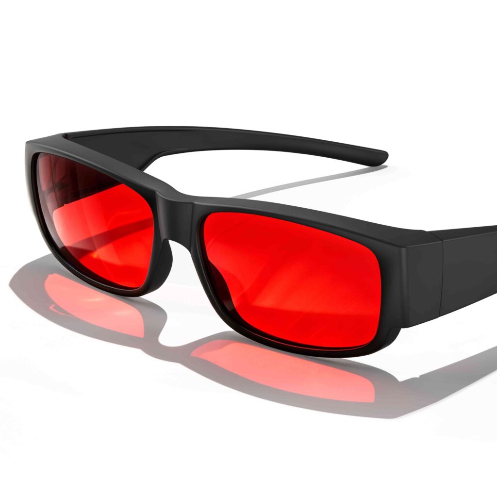 3094-Night Ease™ Square Fitover Red lens glasses for Sleep – Rectangular 3094-Night Ease™ Square Fitover Red lens glasses for Sleep – Rectangular