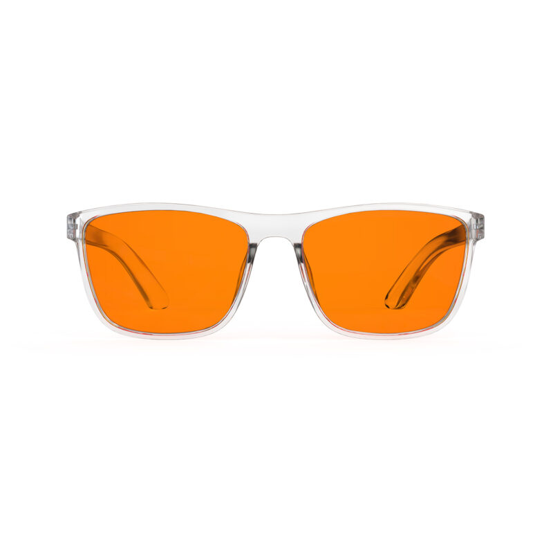 Night Ease™ Wayfarer Orange Sleep Glasses - Clear