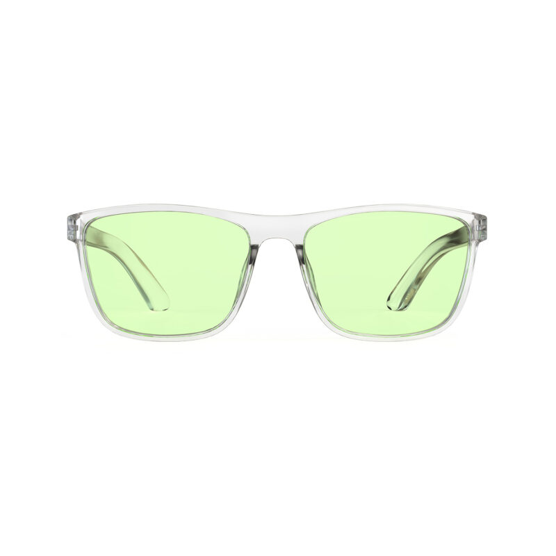 Sun Boost Wayfarer Green Tinted Glasses - Clear
