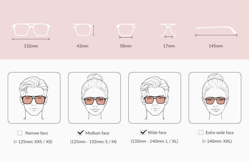 Rose Relief™ Square Aviator Pink Migraine Glasses – Black