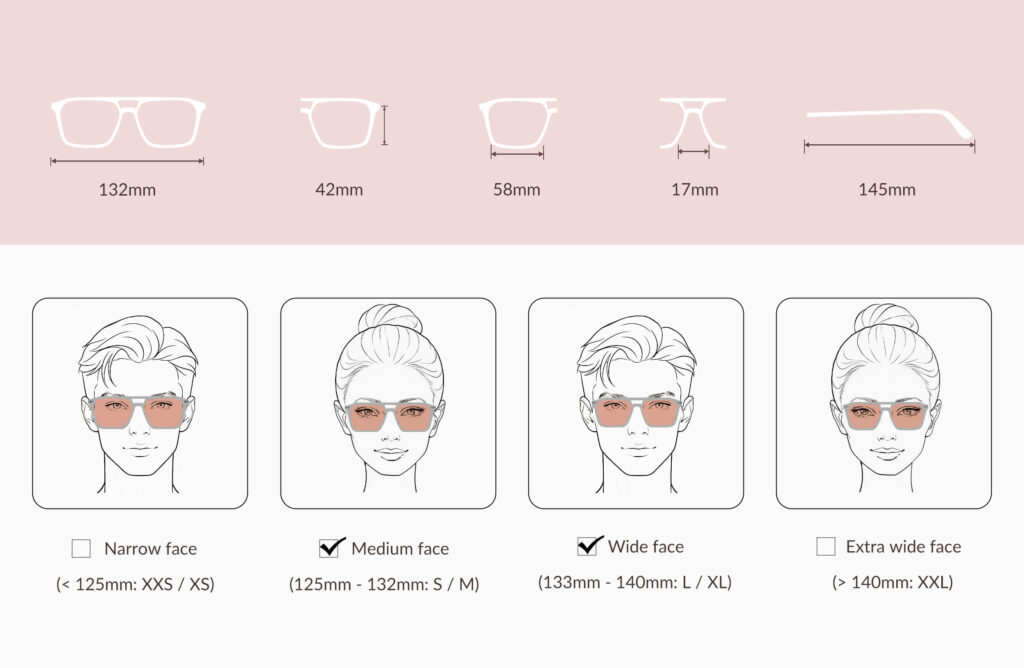 Rose Relief™ Square Aviator Pink Migraine Glasses – Gray