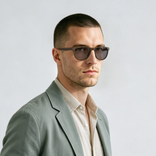 267-Gray Relief Oval Migraine Glasses – Brown