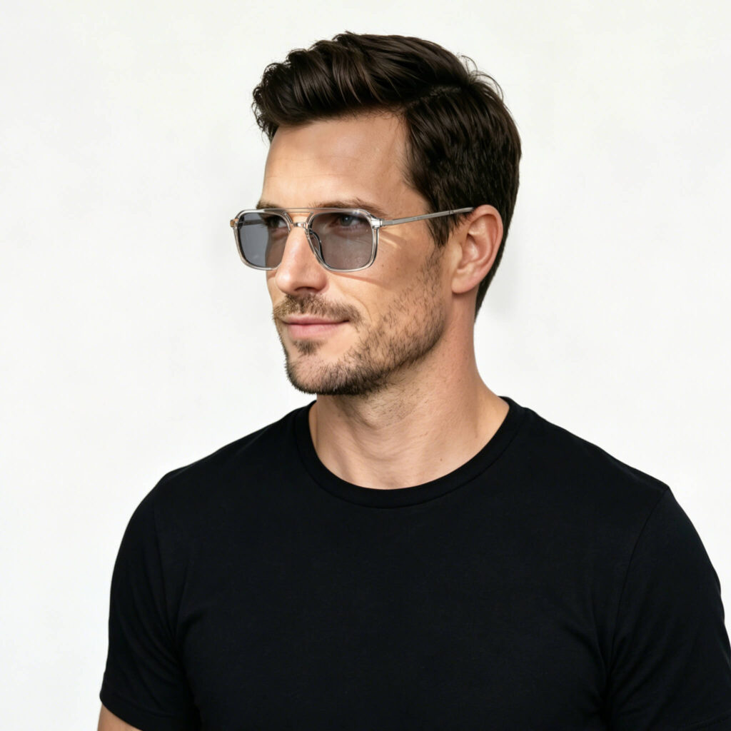 3093-hGray Relief Oval Aviator Migraine Glasses – Clear