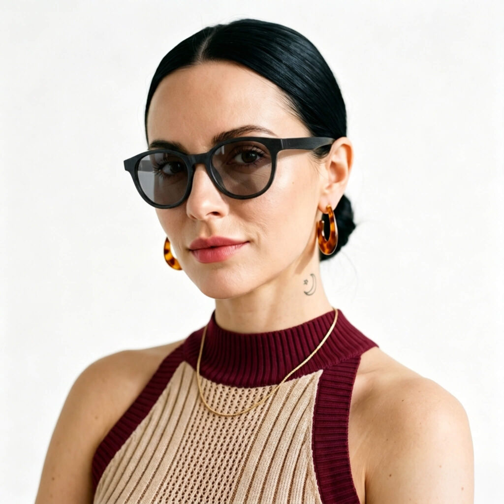 5110-Gray Relief Round Migraine Glasses – Black