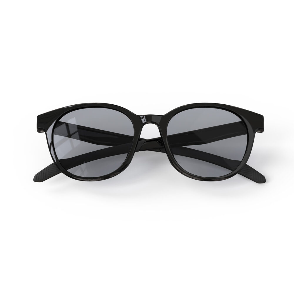 A Folded front view of Gloojo Blue Light Glasses for Migraine - Black