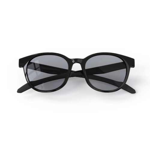 A Folded front view of Gloojo Blue Light Glasses for Migraine - Black