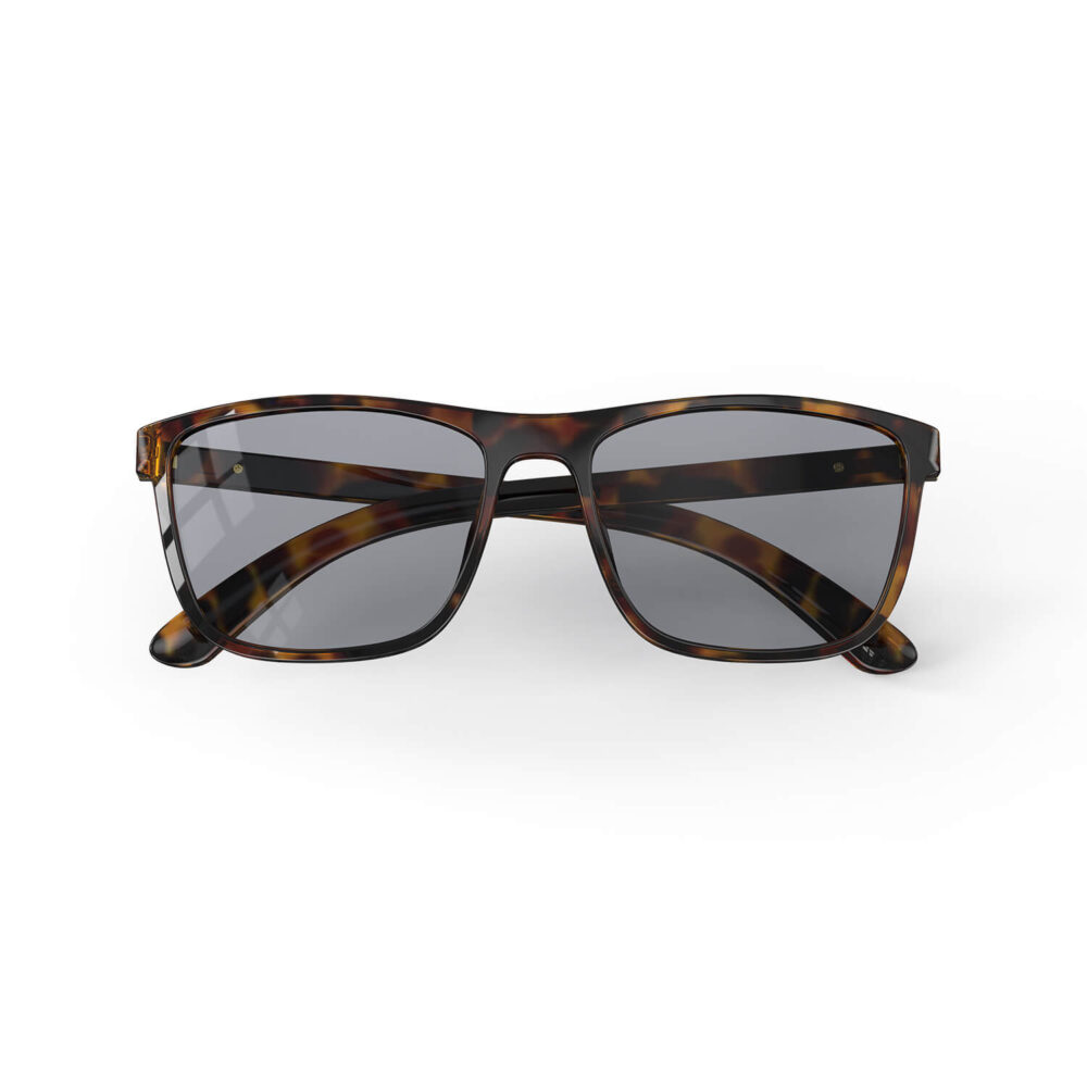 A Folded front view of Gloojo Wayfarer Blue Light Glasses for Migraine - Tortoiseshell