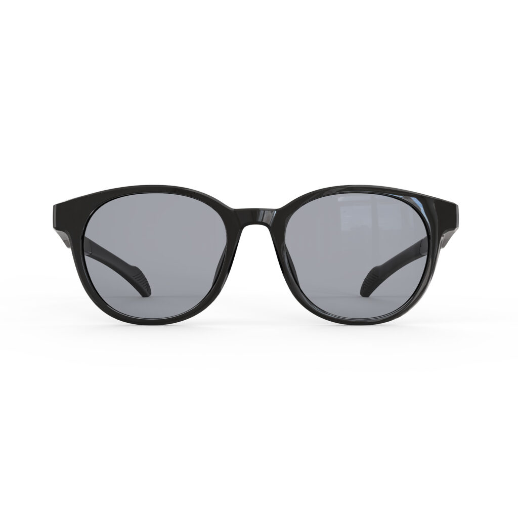 A Front view of Gloojo Blue Light Glasses for Migraine - Black