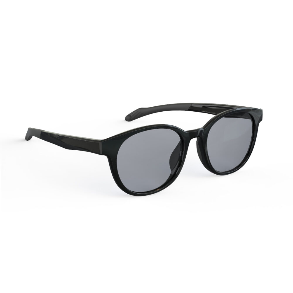 A Right side view of Gloojo Blue Light Glasses for Migraine - Black