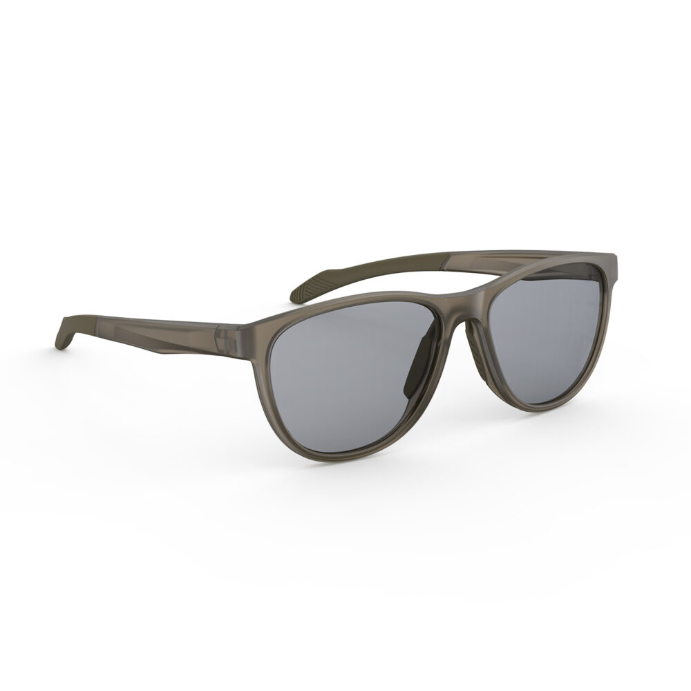 A Right side view of Gloojo Blue Light Glasses for Migraine - Brown