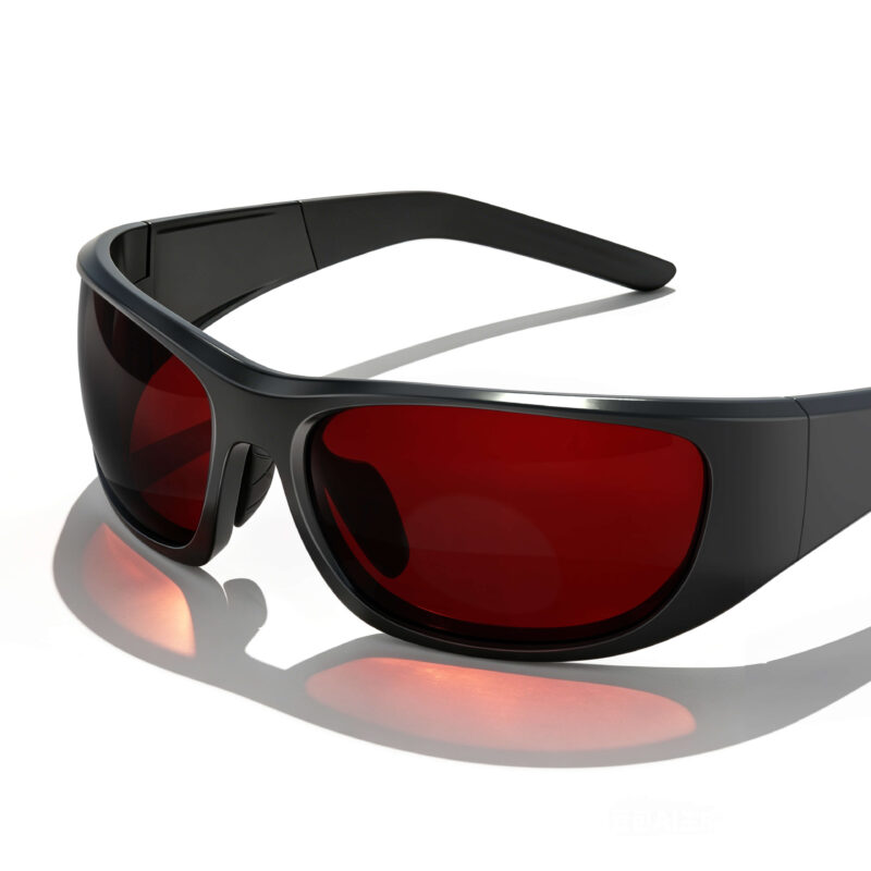 Night Ease™ Wrap Around Dark Red Lens Sleep Glasses - Black
