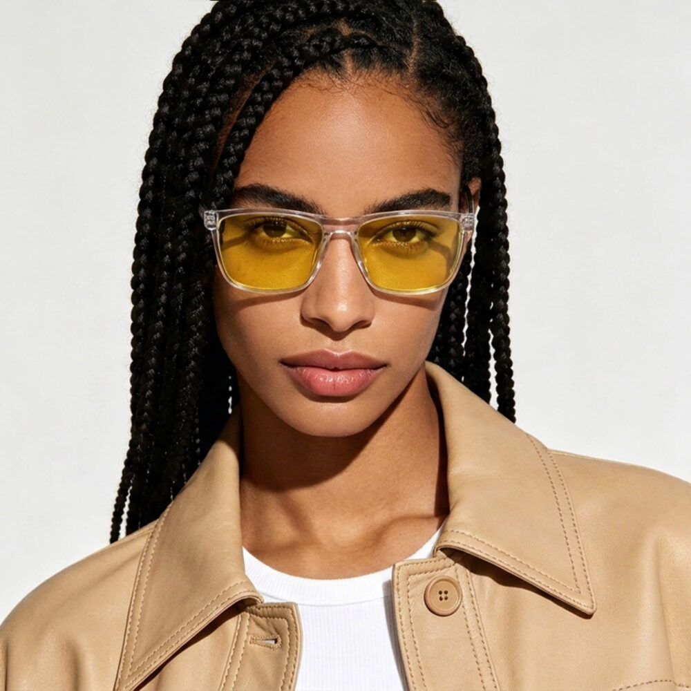 0168yellow-Sun Boost Wayfarer Yellow Screen Glasses