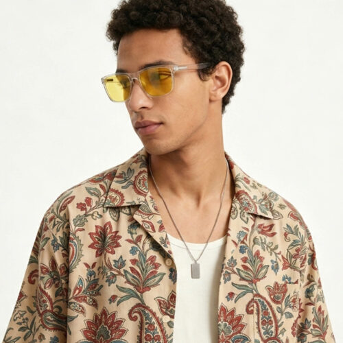 0168yellow-Sun Boost Wayfarer Yellow Screen Glasses – Clear