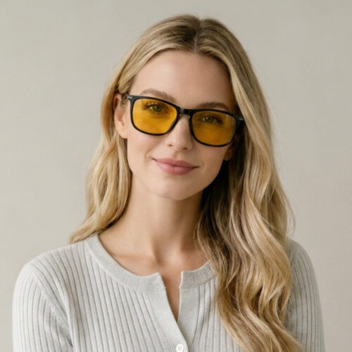 3067amber-Amber Shield Rectangle Light Sensitivity Glasses 3067amber-Amber Shield Rectangle Light Sensitivity Glasses