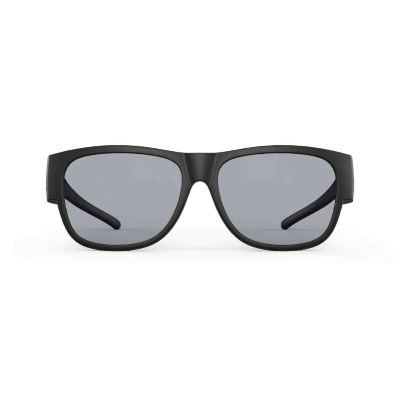 Gray Relief Square Fitover Migraine Glasses - Black