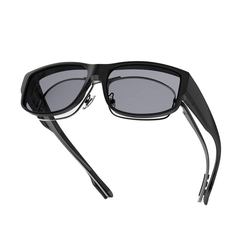 Gray Relief Rectangle Fitover Migraine Glasses – Slim Fit