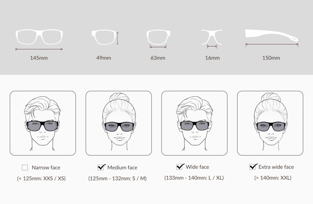 Gray Relief Rectangle Fitover Migraine Glasses – Slim Fit-3492