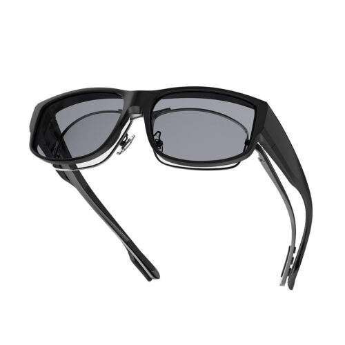 Gray Relief Rectangle Fitover Migraine Glasses – Slim Fit