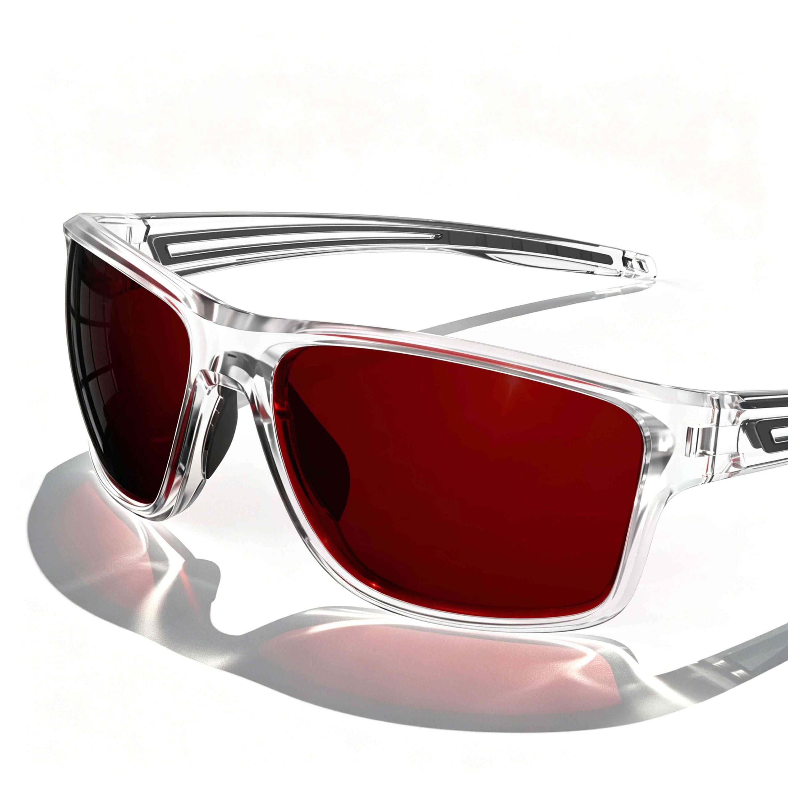 Night Ease™ Wrap Around Dark Red Lens Sleep Glasses – Clear