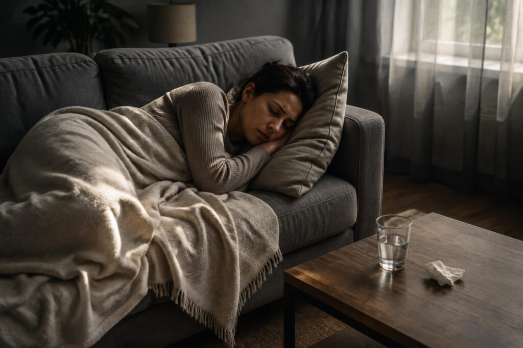 Person exhausted on sofa under blanket](assets/04-person-exhausted-on-sofa-under-blanket